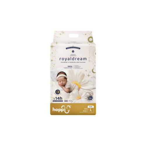 40pcs Hoppi Royal Dream Diaper Tape L