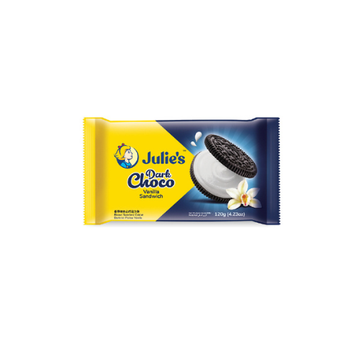 120g Julie's Dark Choco Vanilla Sandwich