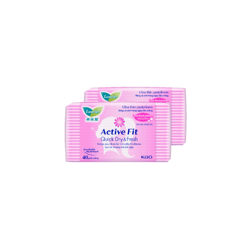 2x40's Laurier Pantyliners Active Fit Dry & Fresh Perfumed