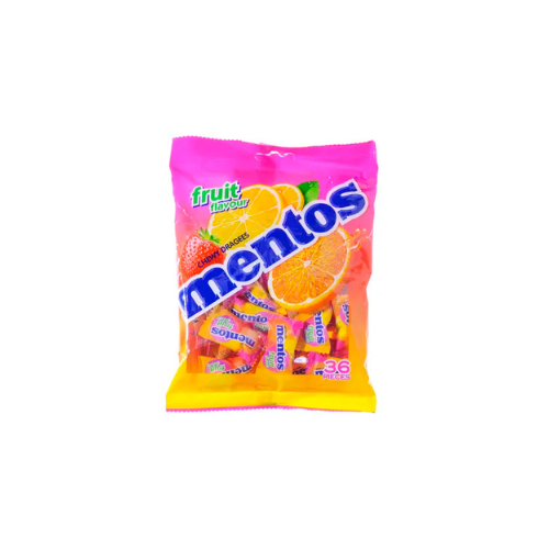 36pcs Mentos Mix Fruits Chewy Dragee Bag