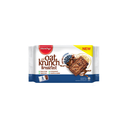 192g Munchy's Oat Krunch Breakfast Dark Chocolate With Blueberry