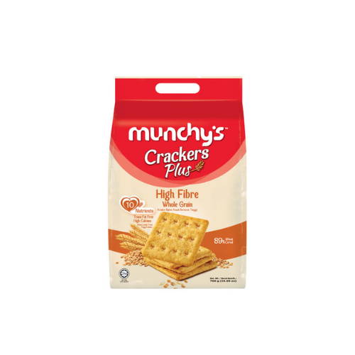 700g Munchy's Crackers Plus High Fibre Whole Grain
