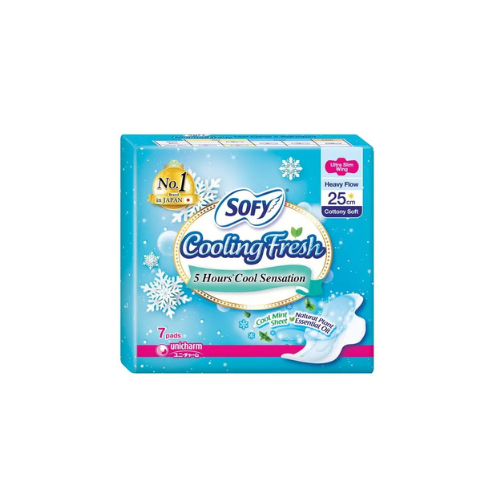 7pcs Sofy Cooling Fresh Day Ultra Soft Wing 25 cm